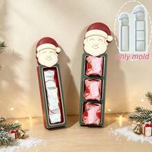 1pc/2pcs Large & Small Christmas Santa & Reindeer Silicone Molds, Gift Decoration Plaster Resin Molds, Perfect For Handmade Crafts, Gift Making, Easy Release & Reusable - Silicone Mold - View 5