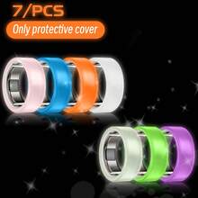 7入組智慧戒指矽膠保護套，相容 Oura Ring Gen 3 / Gen 4 與 Galaxy Ring，柔軟防刮戒指套，螢光配件 - 查看 1