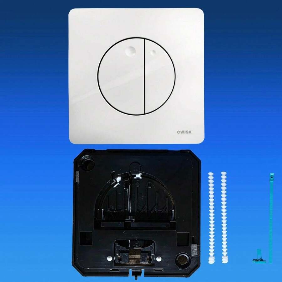WISA Flush Plate GAIA White Dual Push Plate for Quadro Toilet - - B - Übersicht 1