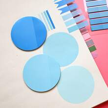 6pcs/Pack Index Tabs Labels PET Semi-Transparent Blue Series Sticky Notes Marker Tabs Student Textbook Record Tabs Reading Book Memo Tabs School Supplies Back To School Supplies Ultra-Thin Index Tabs - one-size - View 7