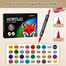 1pc Dual-Tip Acrylic Marker Set, Soft Tip & Fine Tip Water-Based Acrylic Pens For Students, Hand Drawing, Graffiti, Stone Painting, DIY Photo Album, Planner, Greeting Card, Hand- Poster, Art Painting, Waterproof, Non-Bleeding, Layerable - Double-ended Marker - View 10
