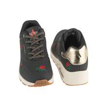 Skechers سكيتشرز أونو - شامبانيا وورود 177862-BKRD للنساء، أحذية رياضية سوداء - الأسود - مشاهدة 5