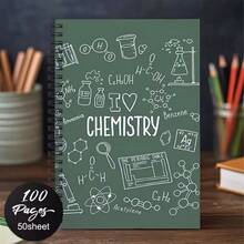 1pc Funny Lab & Science Research Spiral Notebook With Perforated Pages - Retro Periodic Table, Atomic Models Cover - Journal For Chemistry, Physics, Biology Experiments - Gift For Scientists, Students, Teachers - One Book (50 Pages, 100 Pages) - View 12