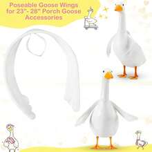 1-2Pcs Poseable Goose Wings For 13-28" Porch Goose,Wavy Edge For Lawn, Patio,Outdoor Statue Decoration - Goose Wing - View 3