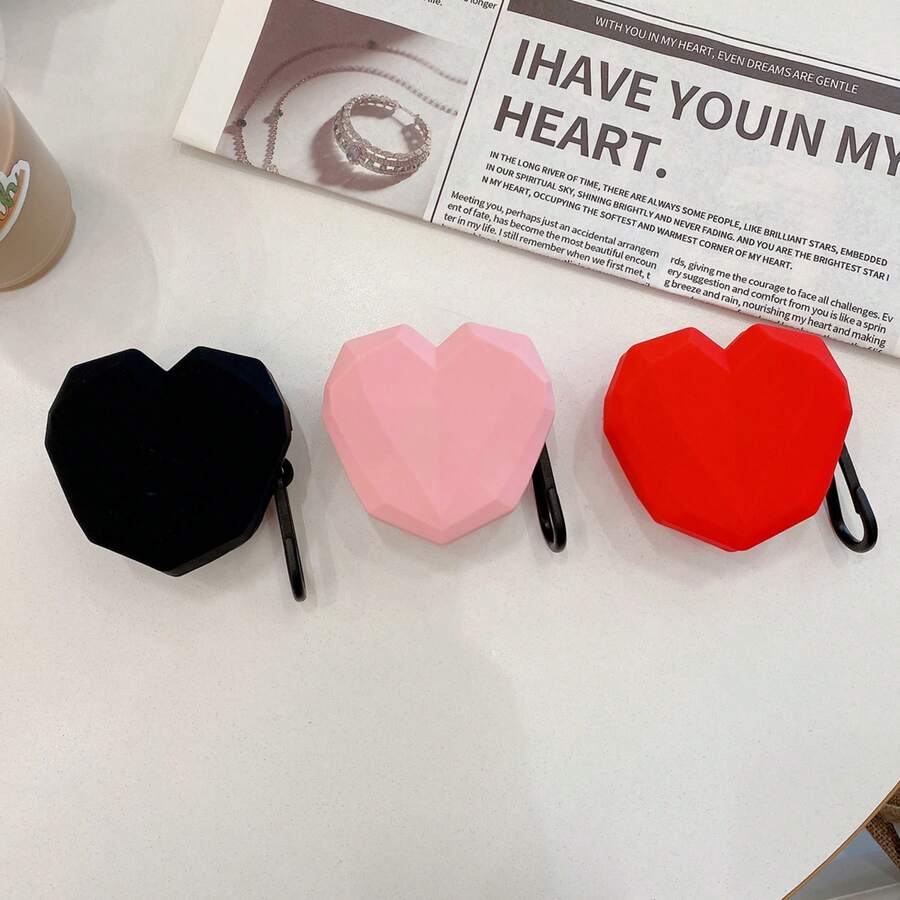 Warm 3D Heart + Hook Earphone Case Compatible With Samsung Buds4, Korean Minimalist Premium Style Buds4Pro Romantic Earphone Case