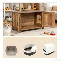 Cat Litter Box Enclosures - Coffee Brown - View 4
