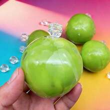 1pc Squeaky Green Crunchy Ball, Squishy Sphere Stress Relief Doll, ASMR Plush Doll, Cute Desk Decor And Holiday Gift - Multicolor - View 7