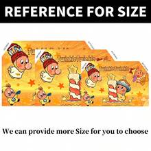 WPETLE Cute Elf Happy Birthday Backdrop, Twinkle Star Orange Texture Photo Background For Kids Birthday Party Decor - Multicolor - View 6