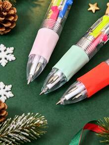 Christmas Colorful Ballpoint Pen, Christmas Mini Press Pen, Suitable For Schools And Offices, Perfect For Exchanging Gifts And Christmas Gifts On Campus. (Random Color And Style) - A - View 5