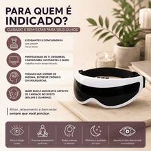 Massageador de Olhos Elétrico com Terapia Magnética e Vibração USB, Alivia Fadiga Ocular e Dor Muscular, 9 Modos de Massagem - 1 - Visão 7