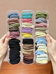 High Elasticity Women's New High Ponytail Hair Tie, Non-Damaging Hair Accessory. - Multicolor - View 1