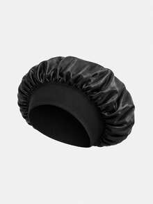1pc Kids Satin Hair Bonnet, Wide Stretch Elastic Band Sleep Cap, Silk‑Like Night Bonnet For Children Boys Hair Care Home Sleeping - Sleep Cap - View 4