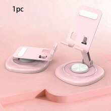 1pc 360° Rotatable Aluminum Alloy Adjustable Tablet Stand, 360° Rotatable Folding Tablet Holder, Universal Smartphone Tablet Desktop Stand, Multi-Angle Silicone Non-Slip Base Folding Desktop Stand, Back To School Supplies - Multicolor - View 14