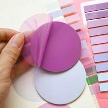 6pcs/Set Index Tabs Labels PET Semi-Transparent Purple Series Sticky Notes Marker Tabs Student Textbook Record Tabs Reading Notebook Message Tabs School Supplies Back To School Supplies Ultra-Thin Index Tabs - one-size - View 6