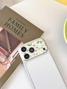 1pc Camera Lens Protector Film Stylish Full‑Wrap Lens Decor Film 9H Hardness Compatible With IPhone 18 17 Pro Max Accessories Back Lens Anti Fall Explosion Proof Bubble Free Automatic Adsorption Easy Installation Scratch-Resistant Cute Avocado Stamp Printed Protector Film Accessories - Print - View 4