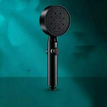 pdva 1pc High Pressure Shower Head: 5 Water Flow Modes, Powerful Bathroom Shower Head, Small Silicone Nozzle, Suitable For High And Low Water Pressure Showers, Wall-Mounted, Plastic, Round Design - Multicolor - View 7