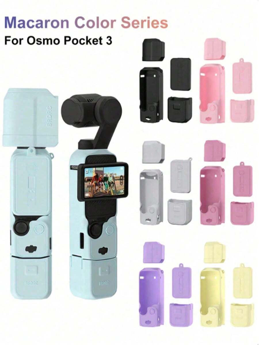 Compatible With Osmo Pocket 3, Silicone Protective Case, Gimbal Protective Cover, Lens Protector, Anti-Scratch Protective Case, Shock-Absorbing Protective Case, Soft Silicone Protective Case, Dust-Proof Accessories, Camera Body Accessories - View 1