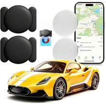Vehicle Tracking Device,2PCS GPS Tracker For Vehicles,With Magnetic Case,Real-Time Mini Magnetic Car Tracker Device Works With Apple Find My (IOS Only),No Monthly Fee - Black,1 Pack - View 1