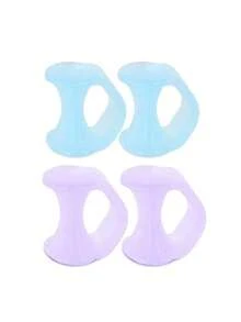 4pcs Gel Toe Separators Durable Toe Spreader Silicone Toe Protector Stretcher Unisex Easy To Wear Foot Care - Multicolor - View 9