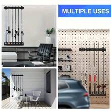 Easy Install Black Fishing Rod Wall Mount Rack, High Density Foam Handle Storage Box, Durable & Sturdy, Holds Up To 6 Fishing Rods, Suitable For Outdoor, Home, Garage, Multi-Slot Design, Convenient Storage, Space Saving, Fits Various Fishing Rods - Multicolor - View 4