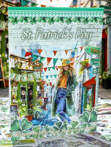 DanSoul 20 Sheets Large St. Patrick's Day Theme Sticker Book, Adult Use, Pre-Cut Dual Material Waterproof Matte PET, Scrapbooking Supplies, Aesthetic Sticker Set, Suitable For Journal Planner DIY Party Art Supplies - Journaling Stickers - View 2