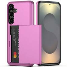 防震 2 合 1 PC 卡槽手機殼，相容 Apple 18 Pro Max 18 Pro 17 Pro Max 17 Pro 17e 16E 15 14 13 12 11 7 8 XR X/XS XS MAX 機型，相容 Galaxy S26 Ultra S25 Ultra A37 A57 A56 A55 A17 S25 FE S26 FE A14 A15 A16 A26 A36 A35 A25 機型，亦相容 P30 P30 Pro 機型，2 合 1 防震手機保護殼，卡槽錢包設計 - 玫紅色 - 查看 8