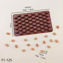 55-Cavity Coffee Bean Silicone Mold, Large Capacity Kneading Mat, Baking Mat, Creative Candle Mold, 3D Shaped Mold, Handmade Art DIY Silicone Tool Set, Multi-Functional, Heat-Resistant, Non-Stick, Easy Release, Easy To Clean, Reusable - Multicolor - View 5
