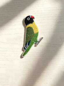 Explosions Clothing Accessories Parrot Bird Embroidery Patch DIY Applique Exquisite Small Animal Embroidered Sticker Parrot Hornbill Patch Cartoon Bird Adhesive Backing Embroidery Patch Jeans DIY Distressed Decoration Patch - Parrot - View 4