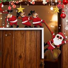 Dekorasi Sudut Pintu/Hiasan Gantung Jendela Bertema Santa Claus (Natal) - View 2