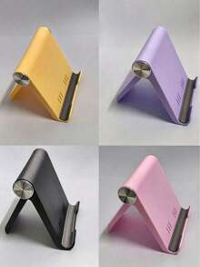 1pc Multi-Angle Foldable Portable Cheap Desktop Phone Holder,High-Quality ABS Desktop Stand,Compact Lightweight Pocket Size,Bedroom/Room Decration,Suitable For All Smartphones Tablets,Desk Accessaries,Home Daily Essential,Travel Phone Accessaries - Multicolor - View 3