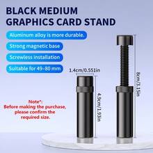 Telescopic Screw GPU Support Bracket, Height Adjustable Magnetic Base Anti-Sag Graphics Card Holder, Prevents GPU Bending, Sturdy Support Stand, Compatible With Multiple Computer Case Models - View 13
