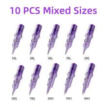 Tattoo Needles RL RS M1 Size Professional Disposable Tattoo Needles Permanent Eyebrow Lip Makeup Needles Suitable For Tattoo Machine Pen - Purple - View 6