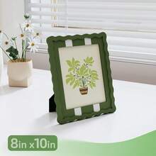 1pc Wavy Photo Frame With MDF Board And Tempered Glass Panel, Artistic Creative Home Decor, Colorful Wavy Design, 4 Standard Sizes 4x6 Inch, 5x7 Inch, 8x10 Inch, 11x14 Inch, Modern Fashion Interior Decoration, Fun Photo Frame (Random Photo Paper) - 1PC - View 27