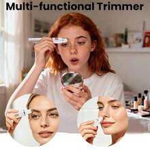 2-In-1 Portable Electric Eyebrow Trimmer, Nose Hair Trimmer, Pen-Style Hair Removal Device, USB Rechargeable Painless Precision Eyebrow And Nose Hair Trimmer, Easy To Clean, Suitable For Facial Eyebrows And Nose Hair Trimming, Ideal For Beginners, Essential Makeup Tool - View 7