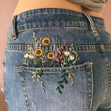 DIY Embroidery Kit - Water-Soluble Self-Adhesive Embroidery Patches, Clothes Embroidery Appliques, Convenient For Beginners, Suitable For Sweaters, Denim Jackets, Bags Embroidery, Embroidery Tools, Sewing, Needlework DIY Crafts And Garment Accessories - One Size - View 8