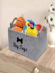 Pet Supplies Storage Box, Universal For Cats And Dogs, Pet Toy Storage Box, Dog Toy Storage Box With Handle, Foldable Pet Supplies Storage Basket/Storage Box, Children's Toy Storage Box/Storage Box - Multicolor - View 5