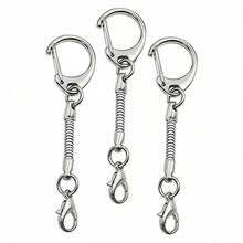 10/20/30 piezas Anillos O de resorte plano, anillos de llavero de metal, clips redondos a presión, adecuados para llaveros, bolsas, carteras - Reemplazo de gancho de llavero, anillo de llaves, cordón, manualidades DIY - unidad flash USB - Ver 2