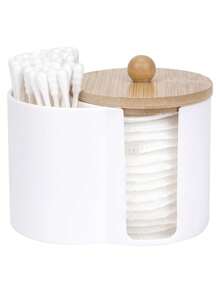 Cotton Pad And Cotton Swab Storage Box, Small Plastic Cotton Swab Box With Lid, Bathroom Accessory Storage Box For Cotton Swabs, Pads, Toothpicks, Etc. - View 5