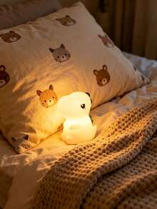 1PC Children's Room Dinosaur Night Light, Timer, Touch Control Dimmable Bedside Lamp, USB Rechargeable. Perfect For Room Decor And As A Soothing Companion. Ideal Gift For Holidays, Birthdays, Children's Birthdays - Multicolor - View 8