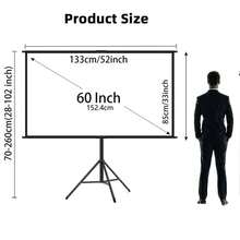 Tripod Projector Screen With Stand 60 Inch, 72 Inch 4:3, 16:9 4K HD Projector Screen Stand Wrinkle-Free Height Adjustable Portable Screen Suitable For Projector Indoor/Outdoor Movies, Home Theater, Gaming - Single-stand Projector Screen - View 13