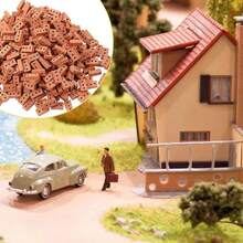 50/100/150pcs Mini Red Clay Wall Brick Model, 1:16 Scale Miniature Bricks, Suitable For DIY Garden Decoration, Fairy Garden Micro Landscape, Patio And Outdoor Craft Accessories - A - View 7