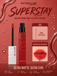 Maybelline 美寶詩 Super Stay 霧面液態唇膏 #575N 5ml，超高顯色度，長效持久，濃郁霧面妝效，易於唇部輪廓勾勒，淡淡香草味，易於塗抹，適合所有膚色 - 美寶蓮巨持色 霧面液體唇膏 575N - 查看 2