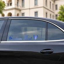 客製化文字汽車車窗貼紙，優雅極簡汽車配件，客製化汽車乙烯貼紙 | 個性化汽車車窗貼紙 | 客製化文字貼紙，客製化車輛車窗裝飾，適合情侶、家庭、生日、聖誕節、情人節的禮物 - 彩色 - 查看 7