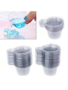 WGRXIRANYKM 50/100 Pcs Plastic Cup Dispenser Silicone Resin Molds Kit For DIY Epoxy Resin Jewelry Making Tools Accessories - Multicolor - View 1