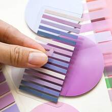 6pcs/Set Index Tabs Labels PET Semi-Transparent Purple Series Sticky Notes Marker Tabs Student Textbook Record Tabs Reading Notebook Message Tabs School Supplies Back To School Supplies Ultra-Thin Index Tabs - one-size - View 7