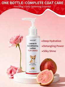 Hydrating Leave-In Dog Conditioner With Aloe Vera | No-Rinse Moisturizing Skin & Coat Lotion For Dogs & Puppies | Detangler For Mats & Dry Coat | Guava Scent - Guava - View 6