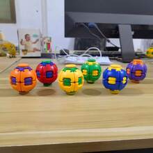 Random Color 3D Printed Deformable Spherical Toy Set, Dual Play Mode Clickable And Rotatable, Fun Desktop Toy, Random Color And Style, Funny Prank - Multicolor - View 11