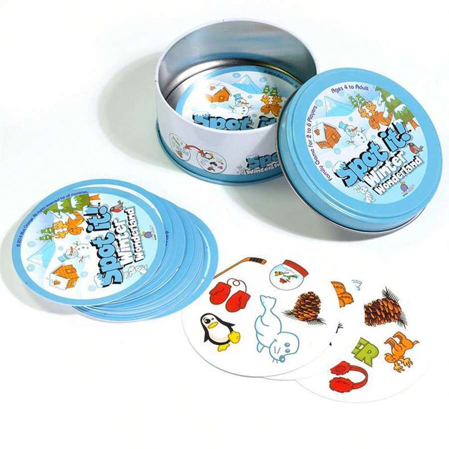 Panini Cartoon Anime Theme Quick Reaction Matching Card Game, Portable Tin Box Parent-Child Interactive Tabletop Game, Educational Image Search Game, Round Card Design, Fun Same-Image Matching Battle Gameplay, Train Observation And Reaction Skills, Suitable For All Ages - Multi-Player Interactive Gameplay, Perfect For Family Gatherings, Friend Parties, Classroom Games, Birthday Gifts - View 1