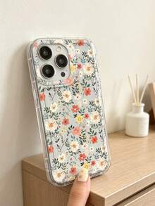 1pc Vintage Colorful Wildflower Floral Print Transparent Soft Full Coverage Anti-Drop Protective Case Compatible With Apple 17 16 15 14 13 12 11 Pro Max Air And Series - Multicolor - View 71