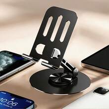 1pc Aluminum Alloy Phone Stand, Waterproof, 360° Rotating Design, Foldable And Adjustable, Suitable For Desk And Bedside Table, Non-Slip Base - Perfect Gift For All Seasons, Gold Phone Stand, Desktop Loose Phone Stand, Rotatable And Foldable, Portable Stand For Live Streaming And Video Watching, Metal Foldable Phone Stand, 360° Adjustable, Live Streaming Desktop Loose Stand, Suitable For Office And Holidays, Compact And Portable Accessory - A - View 13